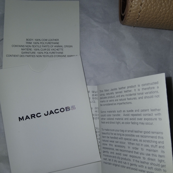 Marc Jacobs Genuine Leather The Compact Wallet  Rose, Colorblock - Picture 5 of 14